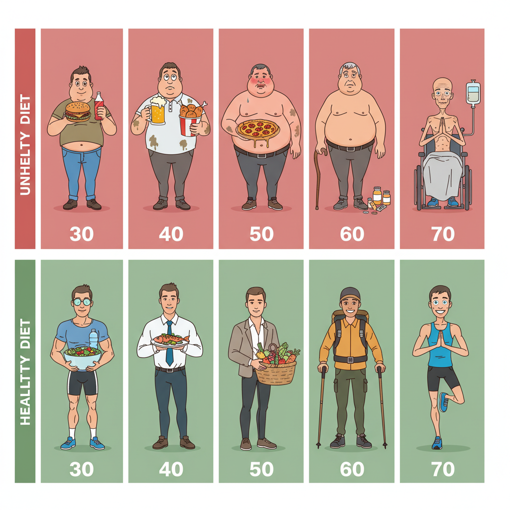 Diet comparison across decades
